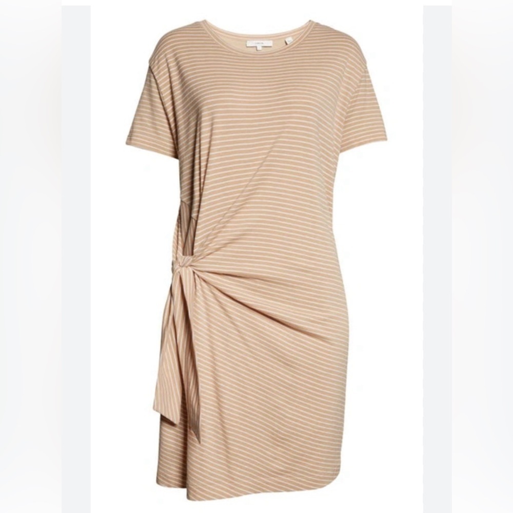 VINCE Striped Knot Sheath Mini Dress XS